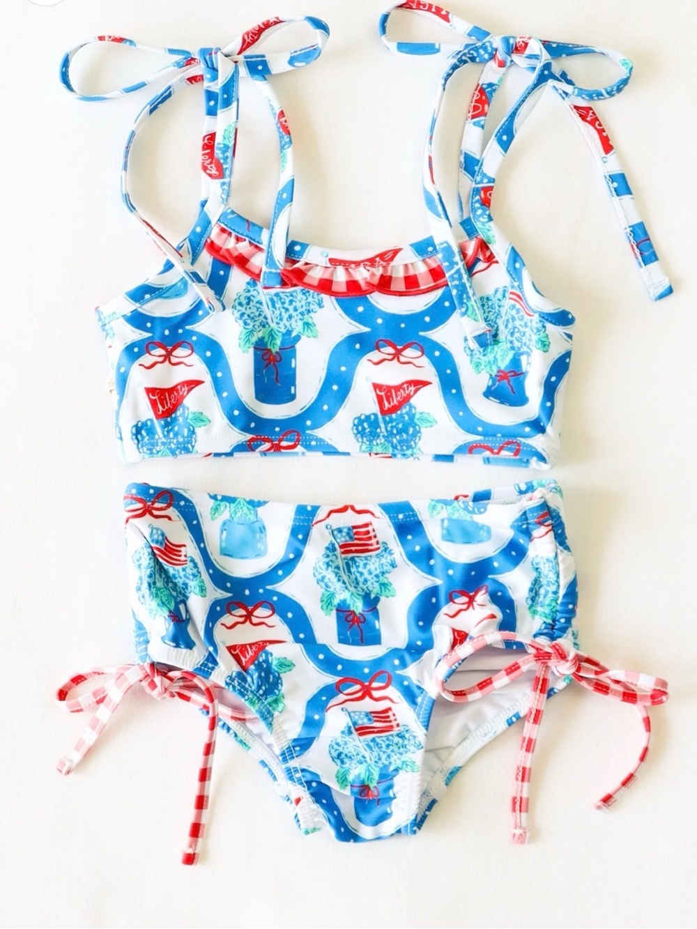 NWT SweetHoney Meg Tankini Star Spangled Banner Size 18M